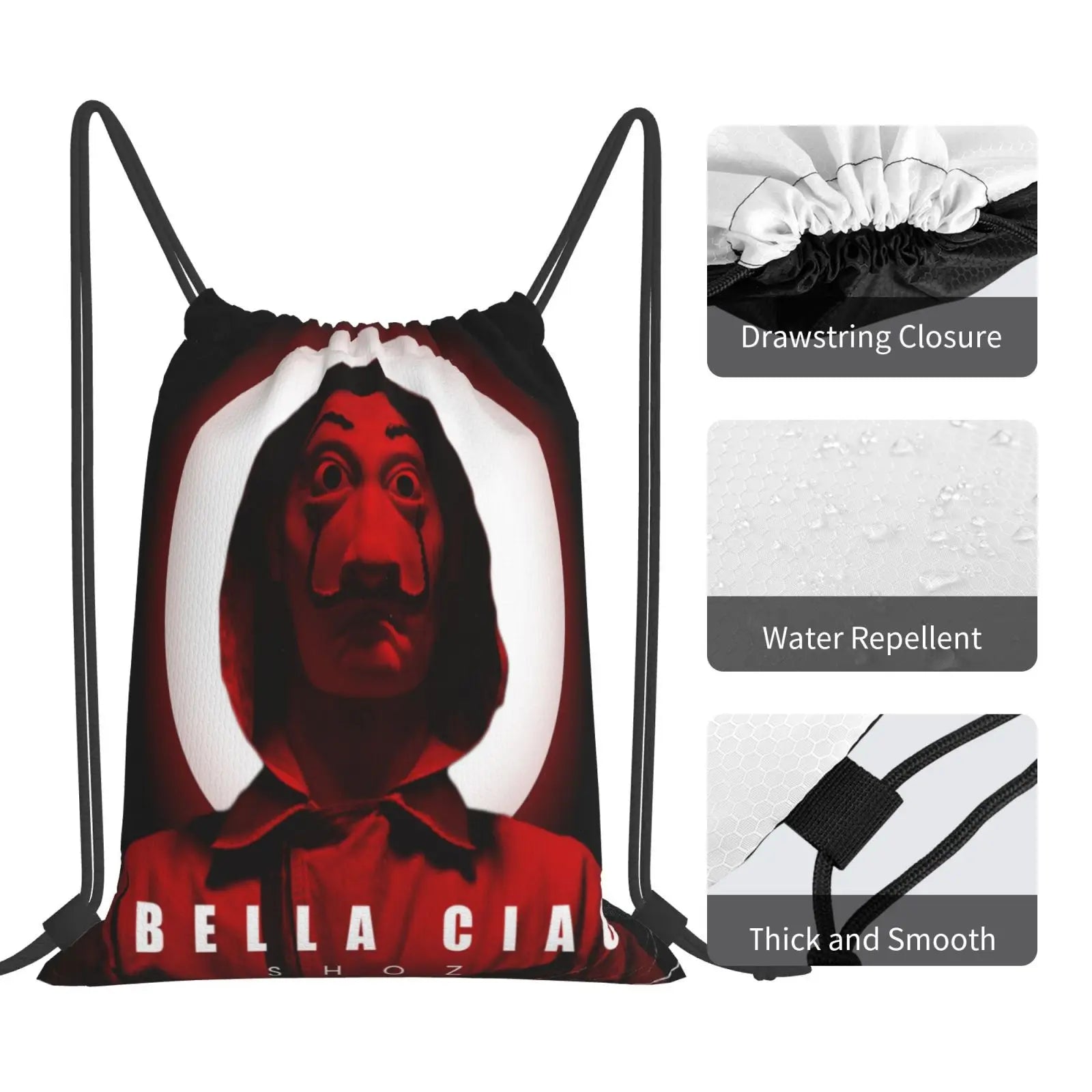 Bella Ciao 6 Backpacks Bags Shoe Bag Pouches Packing Bags Bag Anime Bag Women'S