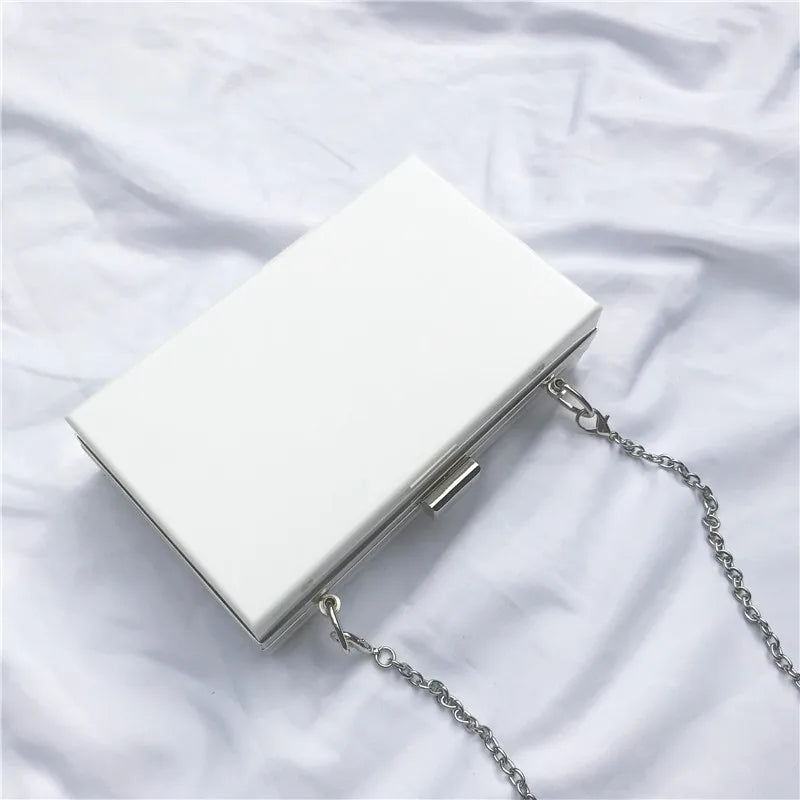 Bella Joy Acrylic Clutch Chain Box Women Shoulder Bags