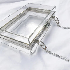 Bella Joy Acrylic Clutch Chain Box Women Shoulder Bags