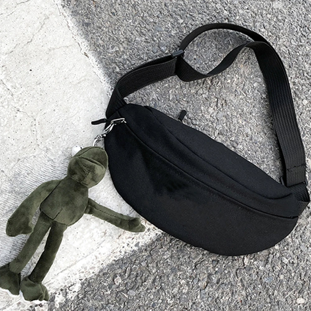 Canvas Crossbody Shoulder Bag for Women with Accessories