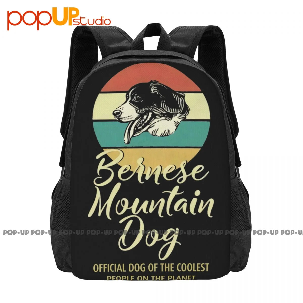 Bernese Mountain Dog Print Backpack Large Capacity Softback Bag