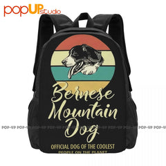 Bernese Mountain Dog Print Backpack Large Capacity Softback Bag