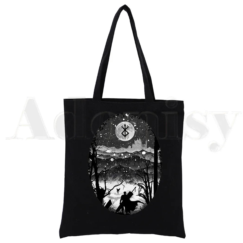 Berserk Guts Swordsman Gatsu Zodd Canvas Print Shopping Bags Girls Life