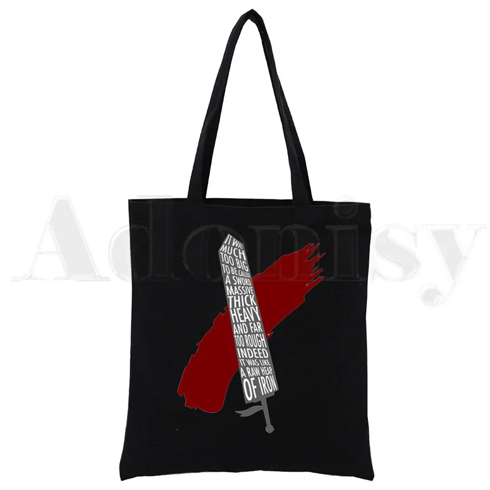 Berserk Guts Swordsman Gatsu Zodd Canvas Print Shopping Bags Girls Life
