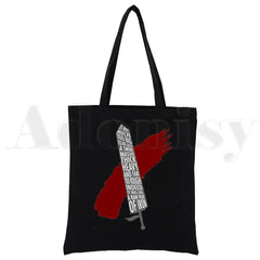 Berserk Guts Swordsman Gatsu Zodd Canvas Print Shopping Bags Girls Life
