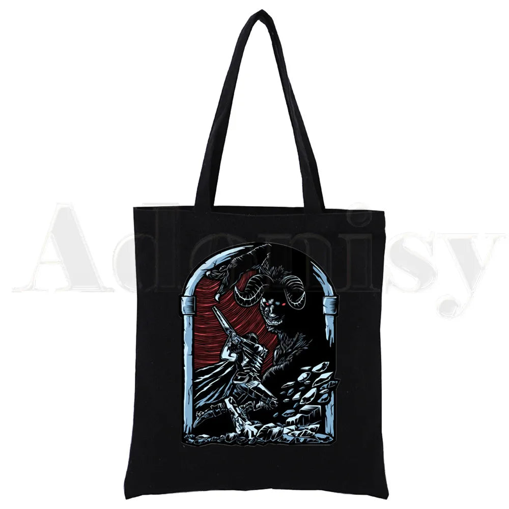 Berserk Guts Swordsman Gatsu Zodd Canvas Print Shopping Bags Girls Life