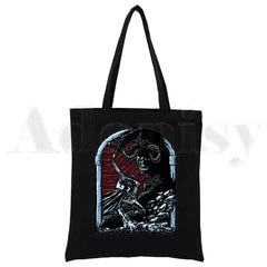 Berserk Guts Swordsman Gatsu Zodd Canvas Print Shopping Bags Girls Life