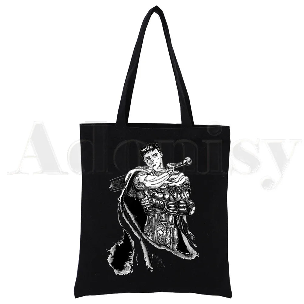 Berserk Guts Swordsman Gatsu Zodd Canvas Print Shopping Bags Girls Life