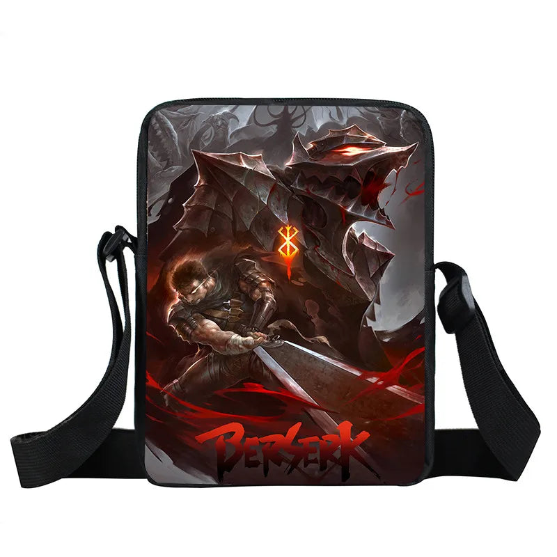 Berserk Anime Messenger Bag Women Small Satchel Canvas Shoulder Bag
