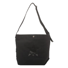 Star Canvas Shoulder Bags Casual Large Size Travel Bags Leather Diamond Bling Sh