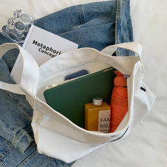 Canvas Shoulder Bag Men Women Large Travel Leather Messenger Bag