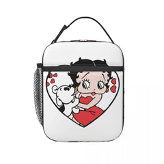 Betty Boops Love Dog Insulated Lunch Bag with Cartoon Design