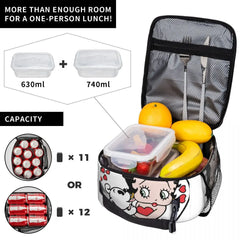 Betty Boops Love Dog Insulated Lunch Bag with Cartoon Design