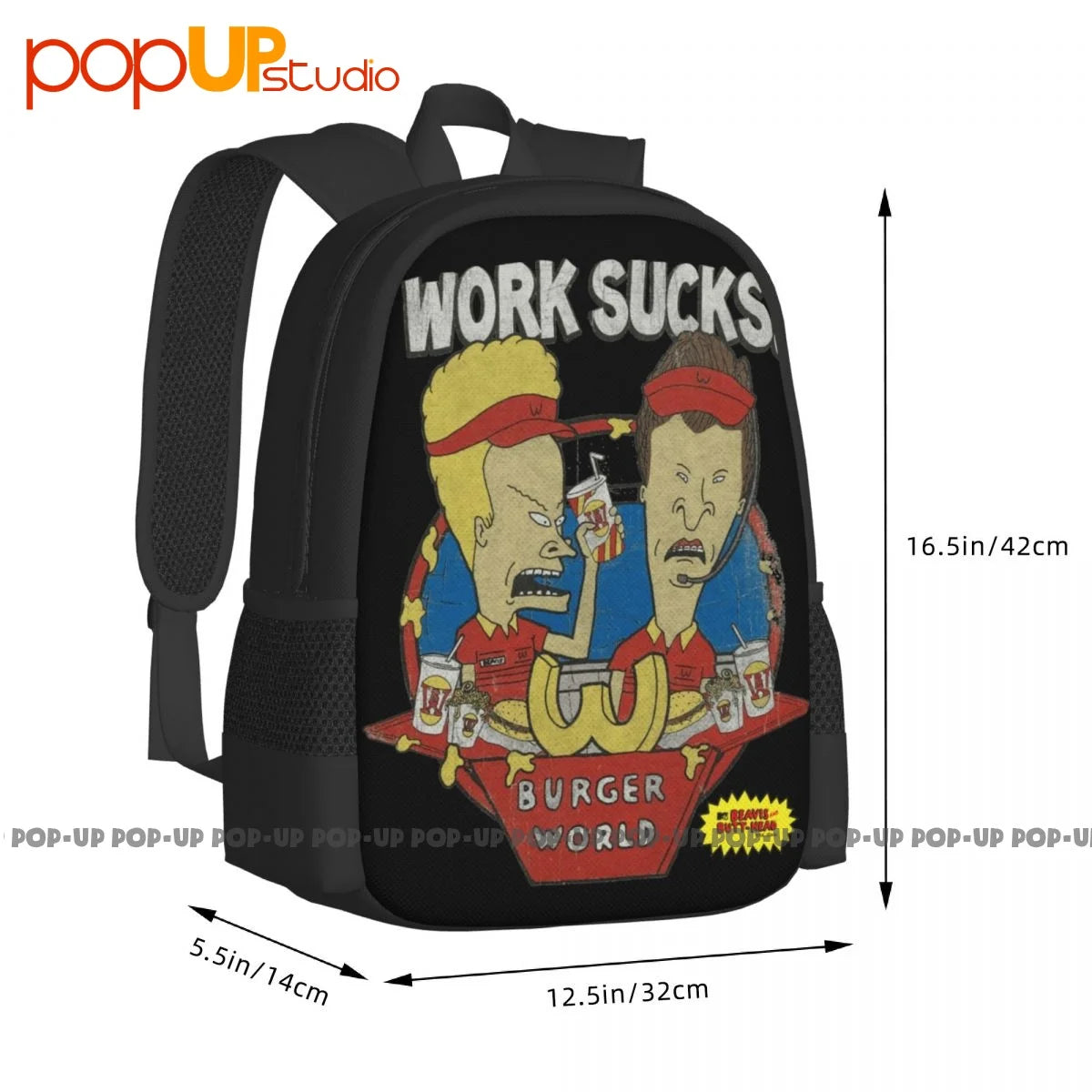 Bevis And Butthead Work Sucks Backpack Large Capacity