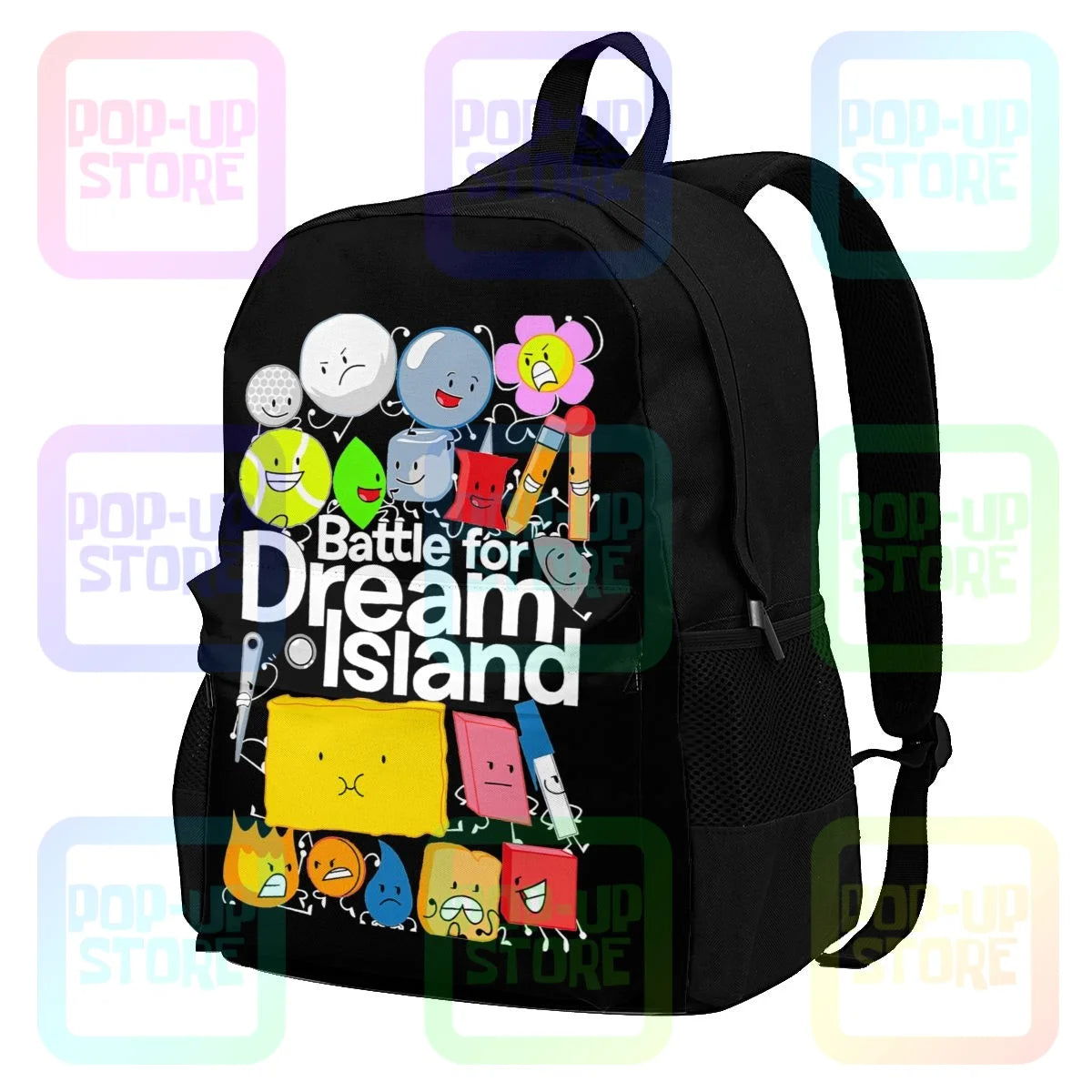 BFDI Poster Battle For Dream Island Large Capacity Vintage Backpack