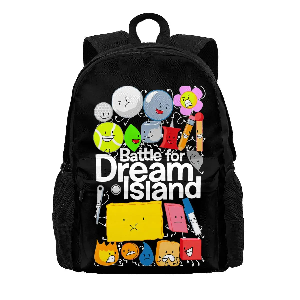 BFDI Poster Battle For Dream Island Large Capacity Vintage Backpack