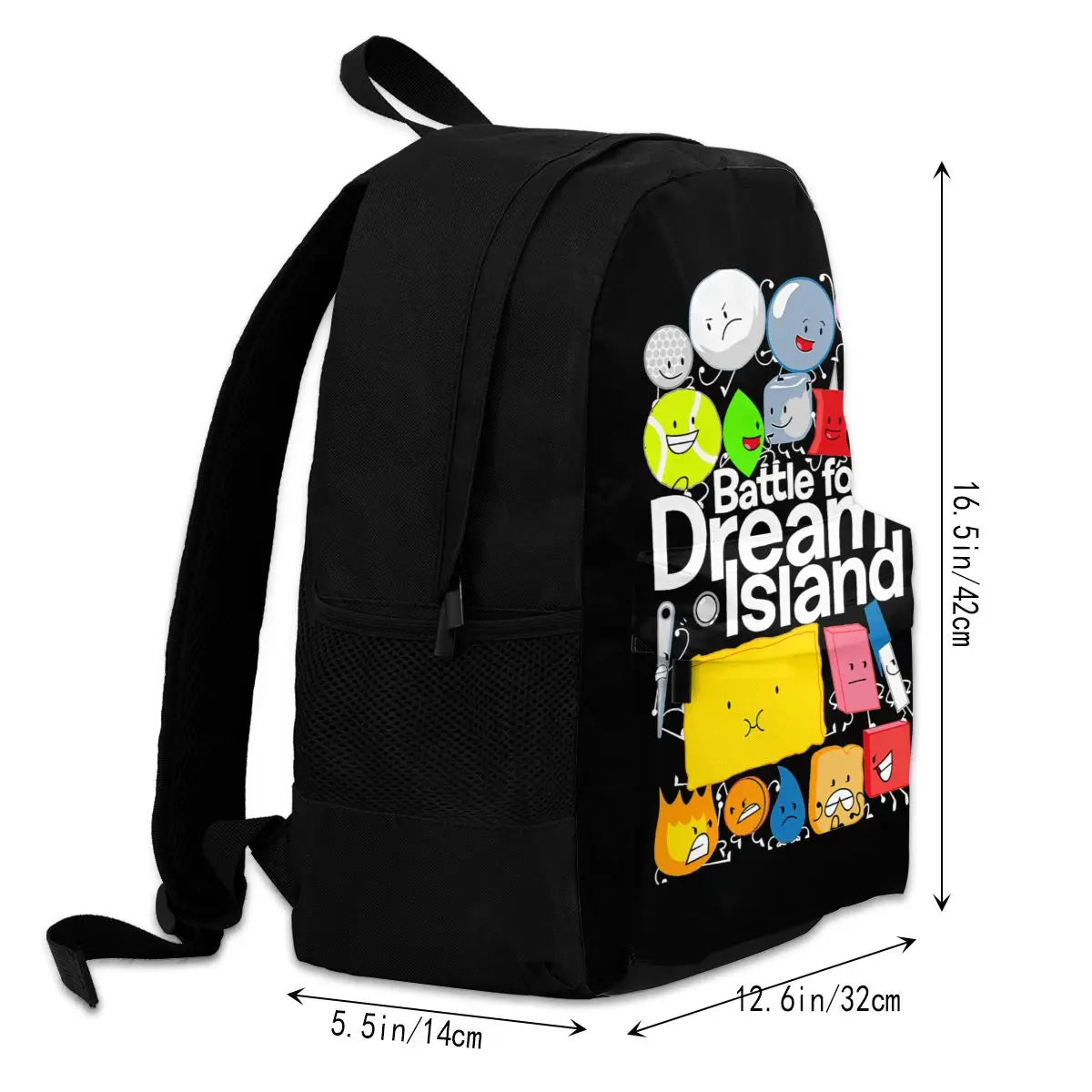 BFDI Poster Battle For Dream Island Large Capacity Vintage Backpack