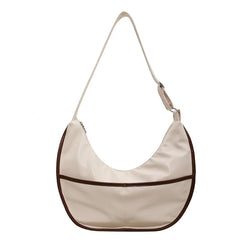 Vintage Brown Hobo Totes Large Capacity Zip Shoulder Bag