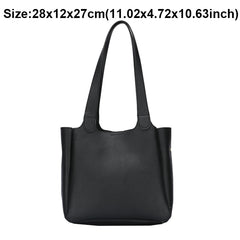 Big Capacity Casual Shoulder Bags Tote INS Black/Beige Solid Female Bags