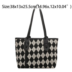 Big Capacity Tote Women Handbags Brown/Black PU Leather Shoulder Bags INS Bag