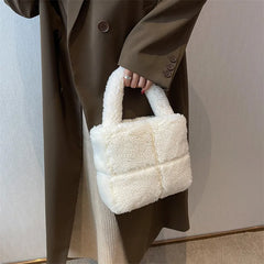 Western Style Lamb Wool Bag Winter Plush Handbag