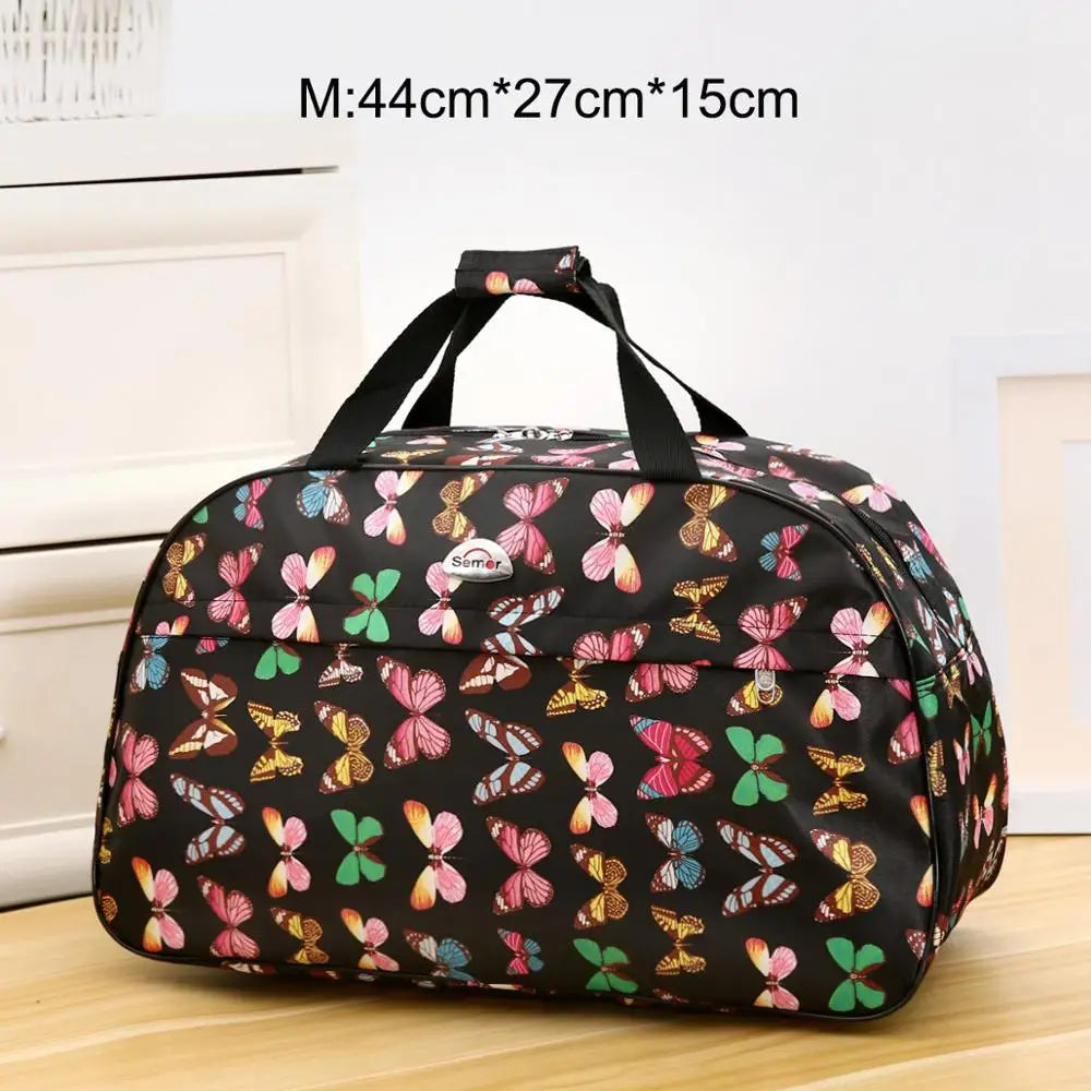 Large Capacity Travel Duffel Bag Waterproof Nylon Handbag