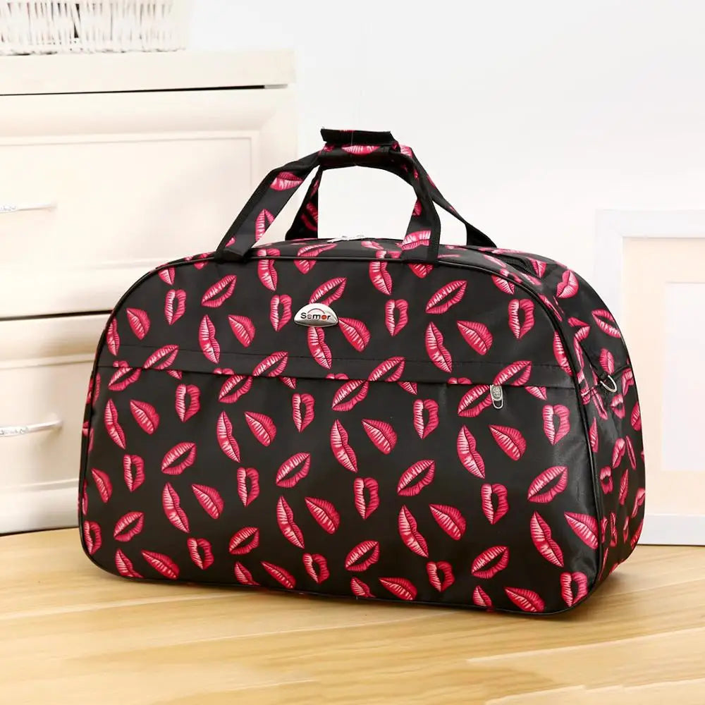 Large Capacity Travel Duffel Bag Waterproof Nylon Handbag