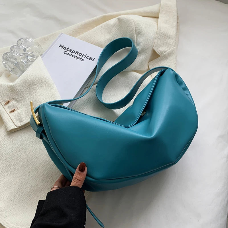 Large Capacity Leather Crossbody Bag for Women Summer