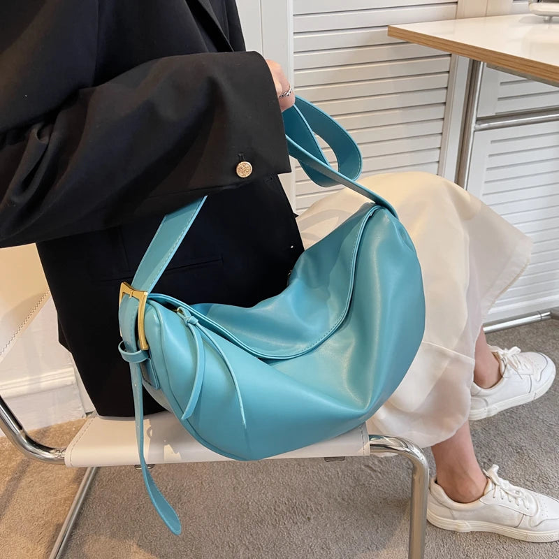 Large Capacity Leather Crossbody Bag for Women Summer