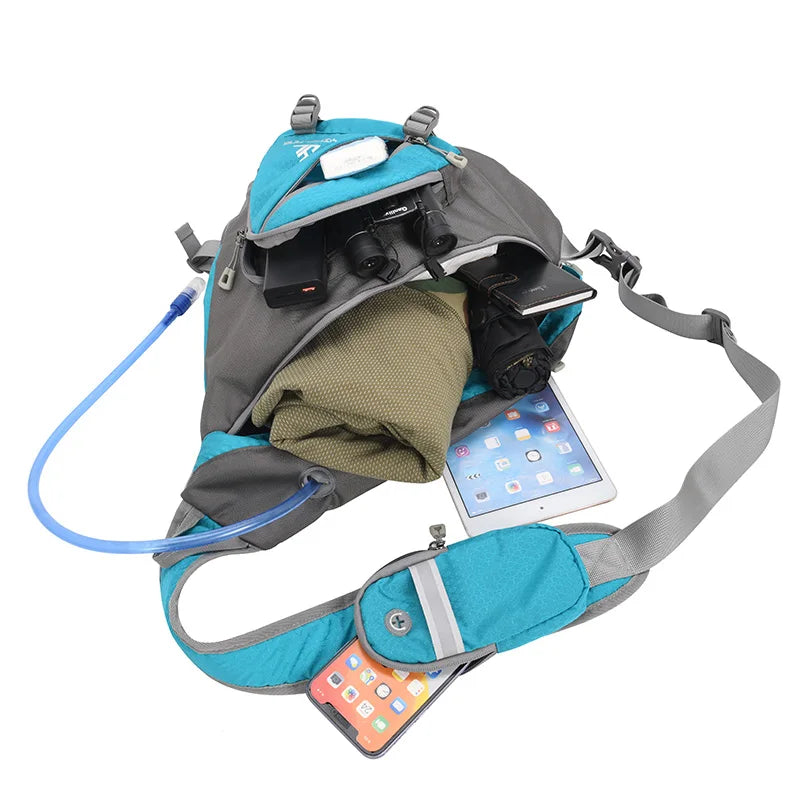 Multifunctional Crossbody Bag Chest Sling Sport Bottle Bagpack