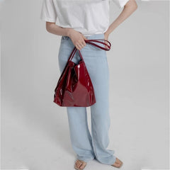 Women's PU Tote Bag with Double Shoulder Straps
