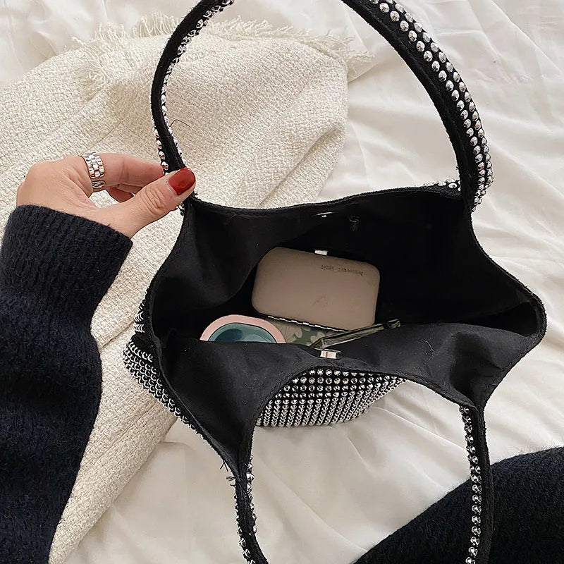 Rhinestone Evening Party Clutch Wedding Purses Handbag Women Shoulder Bag