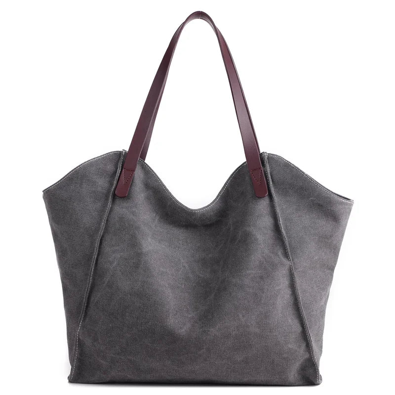 Big Size Women Autumn Canvas Shoulder Bag Female Casual Large Capacity Crossbody
