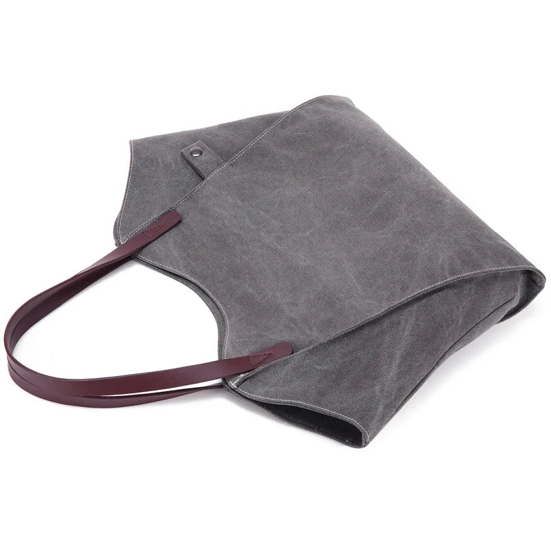 Big Size Women Autumn Canvas Shoulder Bag Female Casual Large Capacity Crossbody