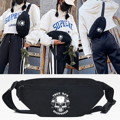 Skull Print Waist Bag Crossbody Shoulder Travel Belt Sport Purse Handbag