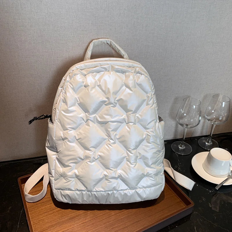 Cotton Women's Backpack High Capacity School Bag for Teenage Girl