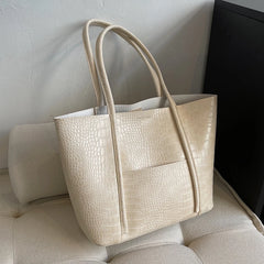 Big Stone Pattern Leather Shoulder Side Bag for Women