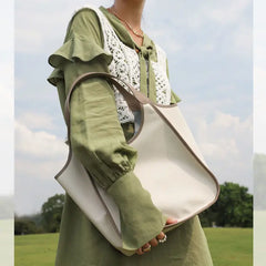 Soft Leather Tote Handbag for Women Large Capacity Ladies Shoulder Bag