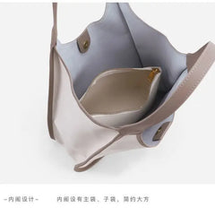 Soft Leather Tote Handbag for Women Large Capacity Ladies Shoulder Bag