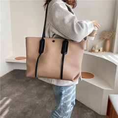 Women's Large-Capacity Shoulder Bag Autumn Winter Wave Version Joker Tote Bag