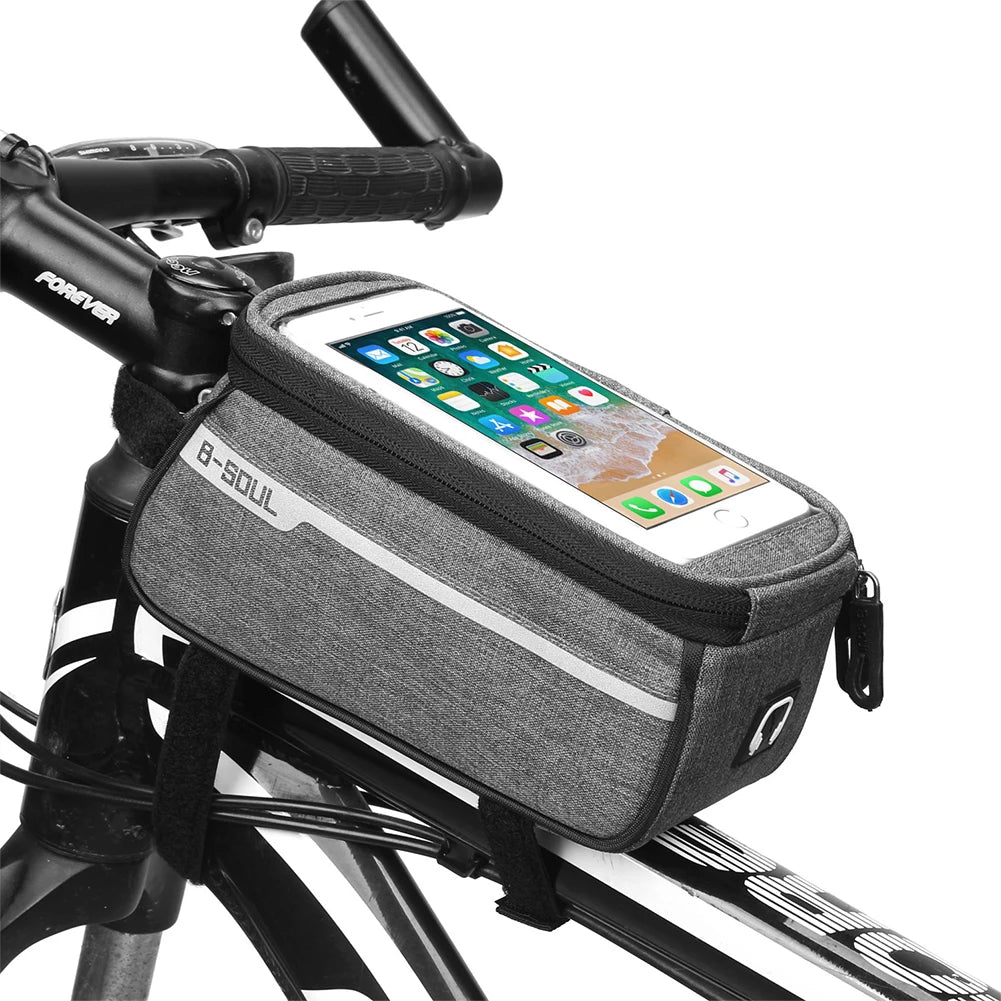 Bike Phone Top Tube Bag Waterproof for Phones Below 6 Inch