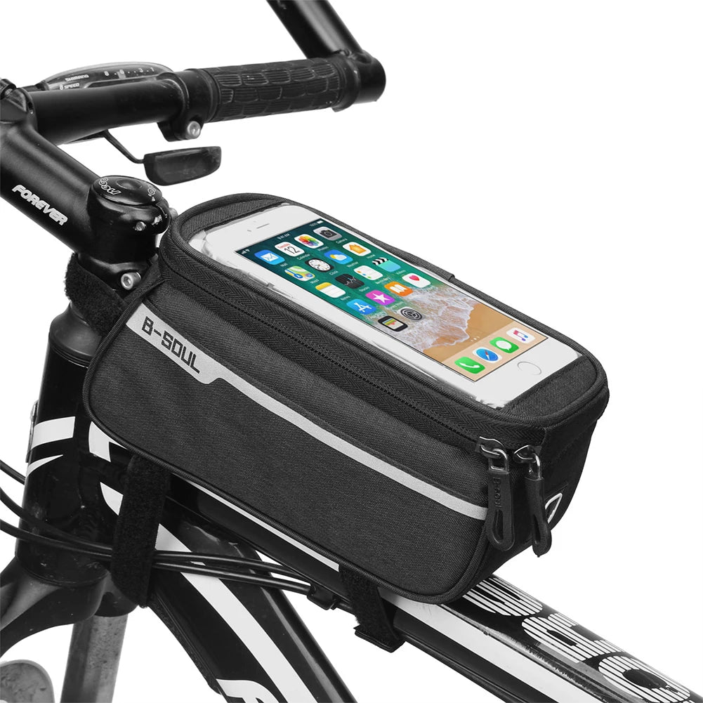 Bike Phone Top Tube Bag Waterproof for Phones Below 6 Inch