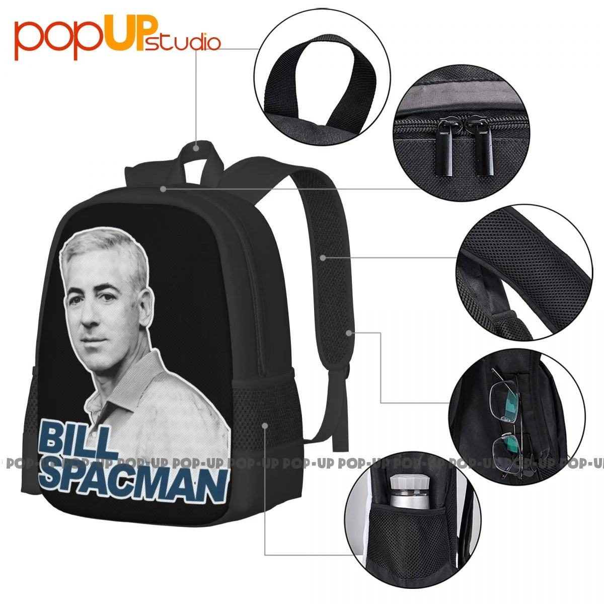 Bill Ackman Spac Backpack Eco Friendly Large Capacity Art Print