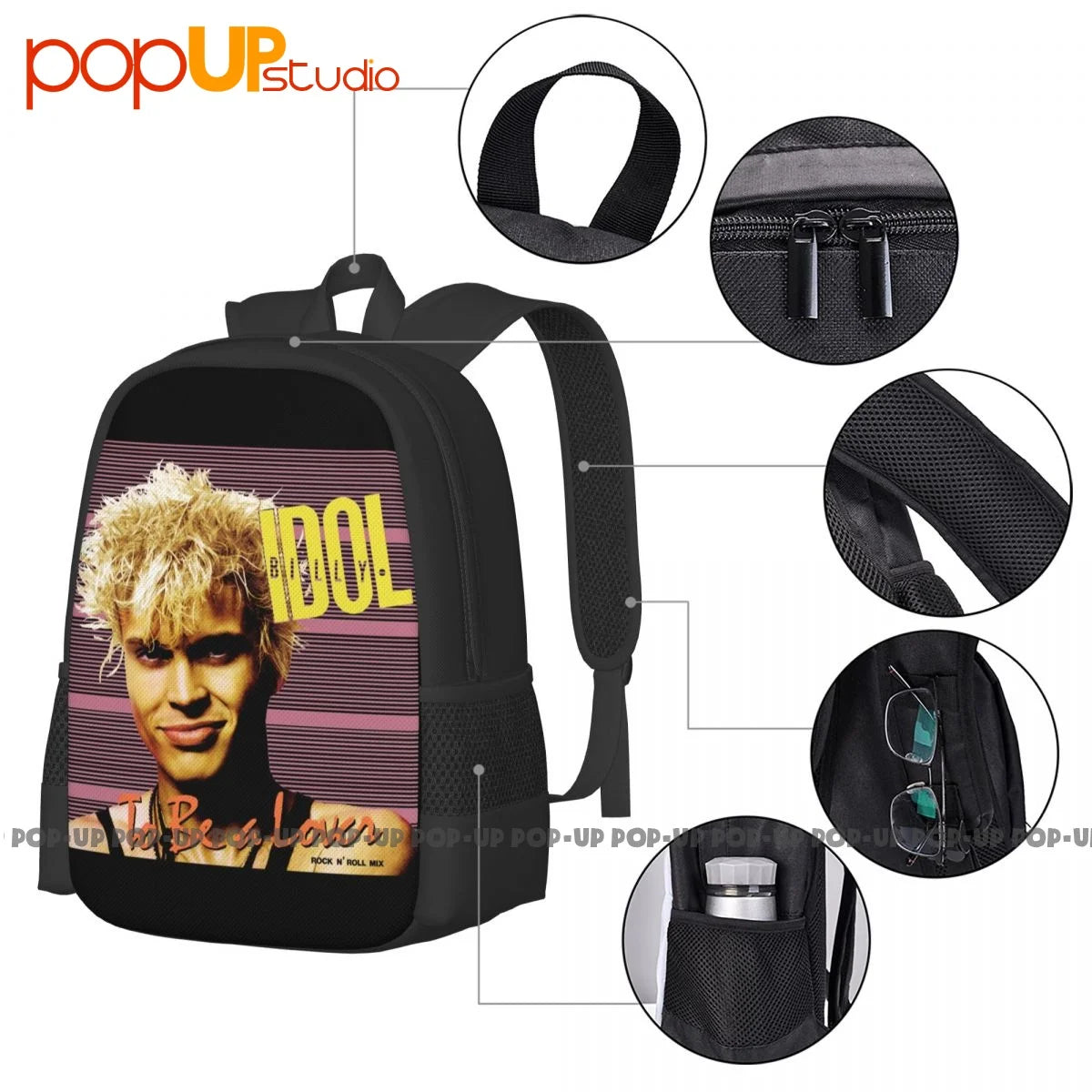 Billy Idol Bealover Backpack Large Capacity Bookbag