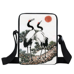 Bird Crane Peacock Messenger Bag Women Crossbody Handbag