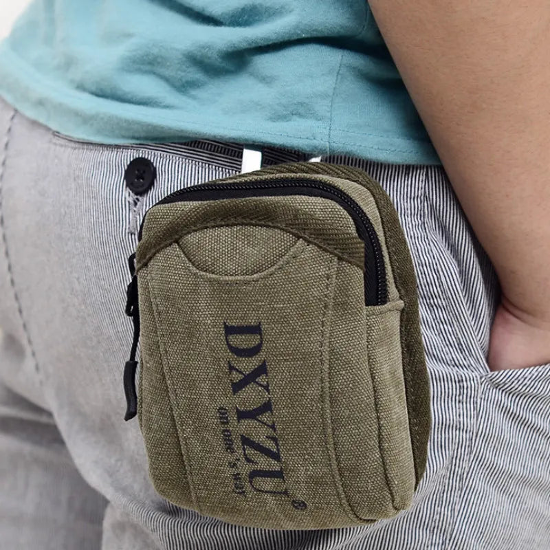 Bisi Goro Outdoor Sports Belt Bag Canvas Phone Small Bolsa Pierna