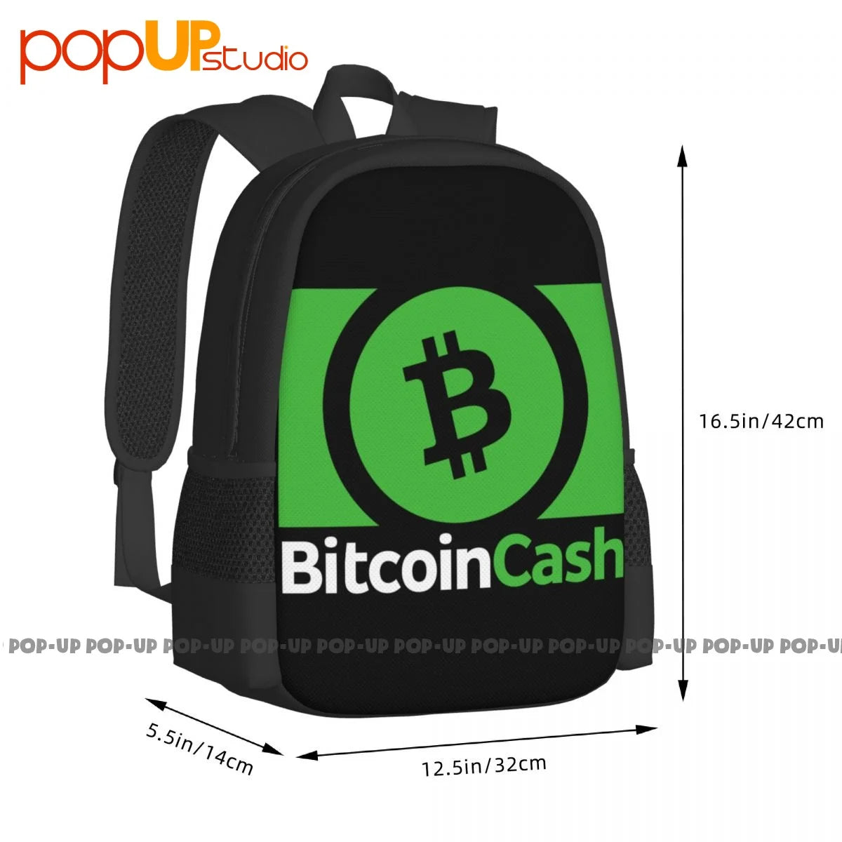Bitcoin Cash Backpack Large Capacity School Gym Bag for Travel