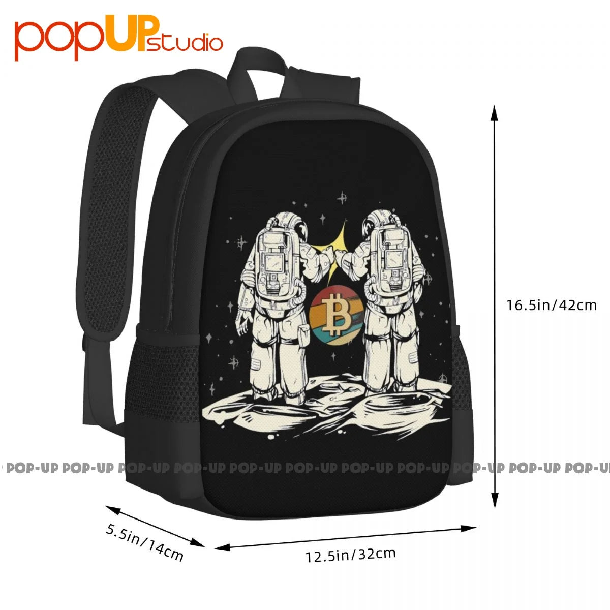 Bitcoin Hodl Cryptocurrency Backpack Large Capacity Gym Art Print Storage Bag