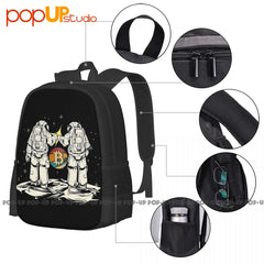 Bitcoin Hodl Cryptocurrency Backpack Large Capacity Gym Art Print Storage Bag