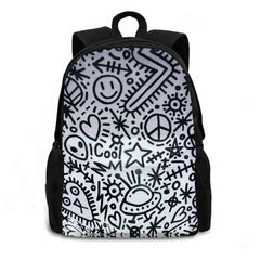 Doodles Die Antwoord Monochrome Laptop School Travel Bag